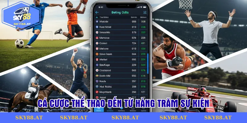 Cá cược thể thao đến từ hàng trăm sự kiện